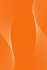 Abstract background with waves for banner. Standart poster size. Vector background with lines. Element for design. Orange gradient. Brochure, booklet. Summer, spring