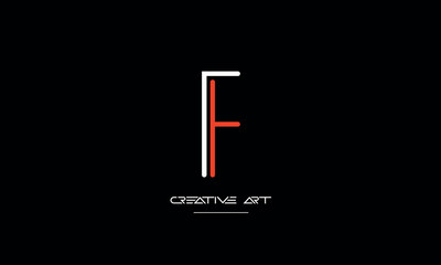 FT, TF, F, T abstract letters logo monogram