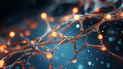 Cellular network close-up, where each neural link contributes to the system's intelligence, captured in crisp 4k