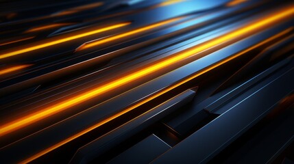 Abstract glowing orange lines on dark textured background. Modern wallpaper design with dynamic light effects.