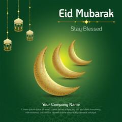 Eid Mubarak - Eid mubarak Greeting - transalation Happy Eid - eps file easy to edit