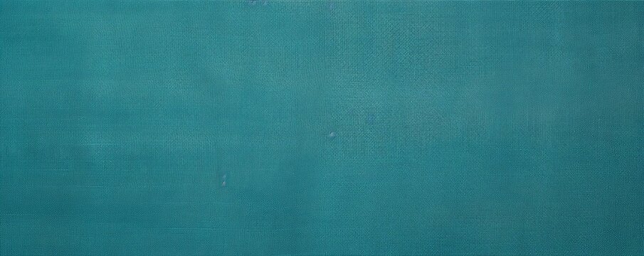 Teal canvas texture background, top view. Simple and clean wallpaper with copy space area for text or design