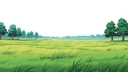 PNG  Green field landscape backgrounds grassland - obrazy, fototapety, plakaty