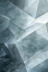 Abstract geometric background with a 3D surface. Hi-tech futuristic. Materials Science. Background image. Created with Generative AI technology.