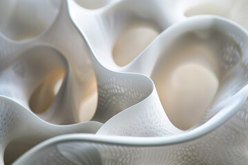 Abstract background with a 3D surface. Hi-tech futuristic. Materials Science. Background image. Created with Generative AI technology.