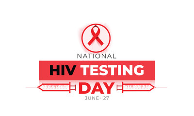 National HIV Testing Day. background, banner, card, poster, template. Vector illustration.