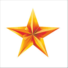 Obraz premium Vector Clipart - Yellow Star Illustration