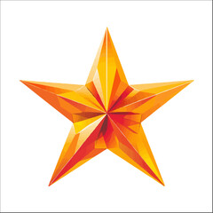 Fototapeta premium Vector Clipart - Yellow Star Illustration
