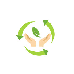 Recycling Vector Icon.Green Nature Return Icon
