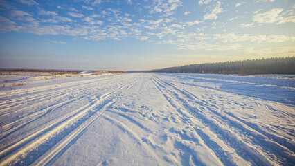 winter nature in the Russian countryside