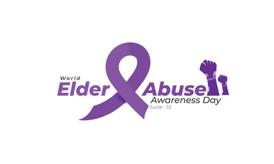 World Elder abuse awareness day. background, banner, card, poster, template. Vector illustration.