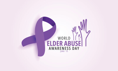 World Elder abuse awareness day. background, banner, card, poster, template. Vector illustration. - Powered by Adobe
