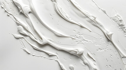 Fototapeta premium Texture of white oil paint as background