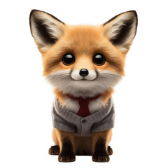 Obraz premium Isolated Cute Funny Animal on a Clear PNG Canvas, Generative AI