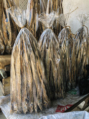 Dried Ribbon fish or Churi fish pack for sell in a store