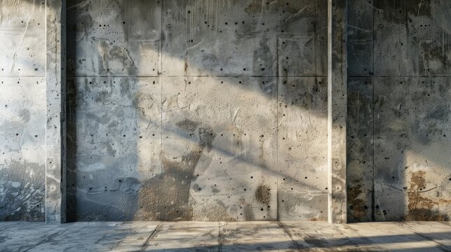 Industrial Chic. Abstract Cement Wall as a Modern Product Backdrop (Alternate)