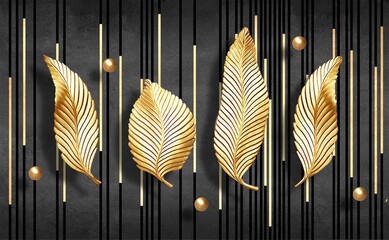  wallpaper with golden and blue feathers