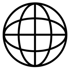 globe-icon--black-and-white--white-background