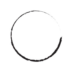 vector brush strokes circles of paint on white background. eps10