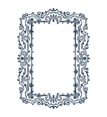 Frames in retro style.  Monochrome  frames isolated on white background. Vector