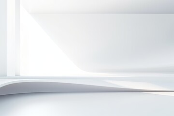 white abstract background vector, empty room interior with gradient corner in a color for product presentation platform 