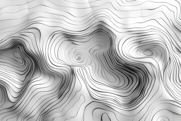 A series of lines and curves that form a hill. The image is in black and white and has a very abstract feel to it. Generative AI