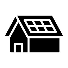 house with solar panel icon