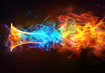 Abstract Colorful Sound Wave Visualization.