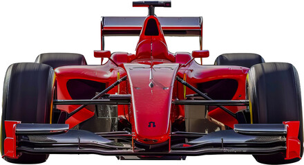 Open-wheel racecar cut out png on transparent background