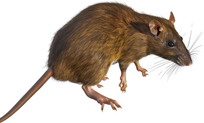 Brown rat cut out png on transparent background