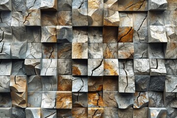 The image depicts a stone wall with varied natural hues forming a beautiful mosaic of colors