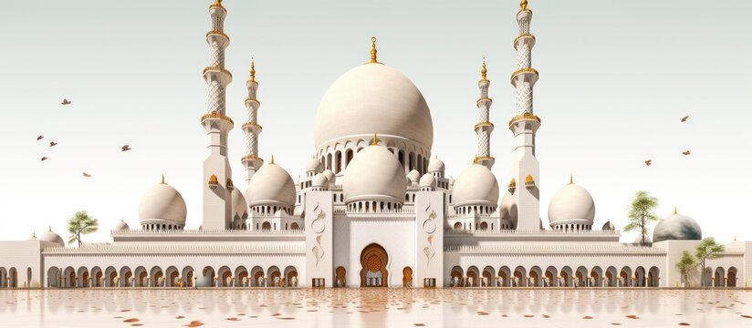 mosque on a white background