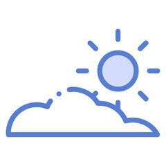 weather with sun and cloud icon