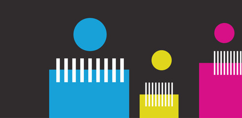 Abstract colorful vector background. Flat design vector illustration