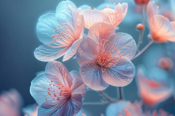 Obraz na płótnie Canvas Colorful Abstract Floral Art Design Generative AI
