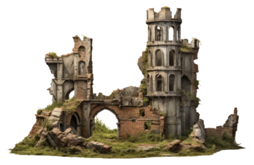 PNG Medieval castel ruins architecture building castle