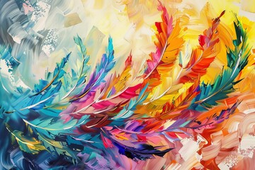Vibrant Feather Whirlwind