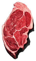 PNG Silkscreen illustration of meat steak beef food