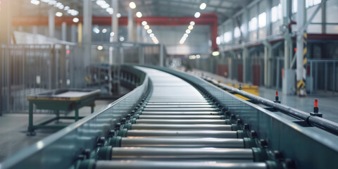Fototapeta premium conveyor line metal industry