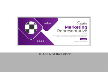 Digital marketing facebook cover and web banner template premium