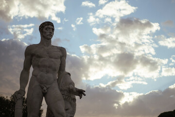 ancient statue in the sky