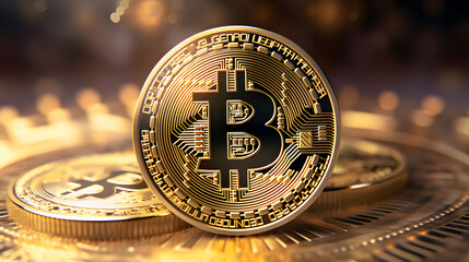 golden bitcoin coin Cryptocurrency bitcoin halving