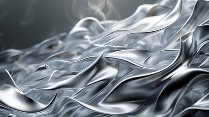 Moonlit abstract flames, silver and grey night aesthetics.