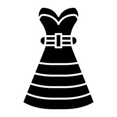 Strapless Dress Icon Design