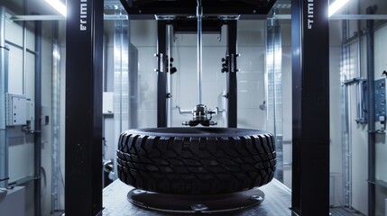 Industrial tire testing facility demonstrating resilience and technology