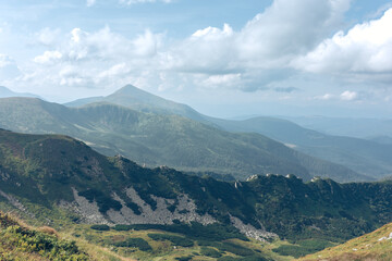 Obraz premium Beautiful view in the Carpathians. Spitzi Mountains. Ukraine