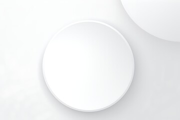 White circle frame on white background