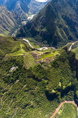 Machu Picchu, Peru. Aerial view
