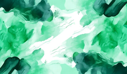 Watercolor Abstract, Natural and Refreshing Art Background. Fresh Spring Greens