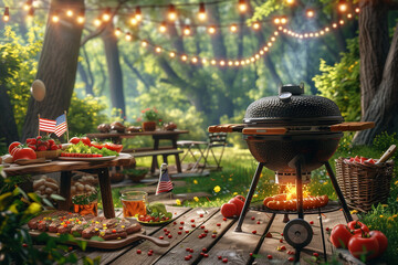 National Barbecue Month celebrations in the United States, vector style	
 - obrazy, fototapety, plakaty